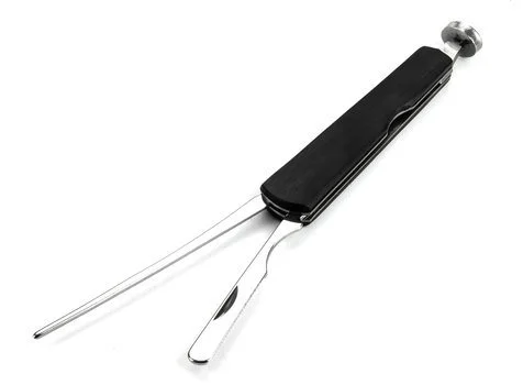 Ferramenta para cachimbo PerfectSmoke 3-em-1 - Topo em madeira