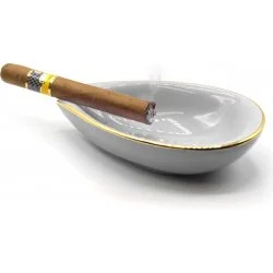 adorini Ceramic Charuto Cinzeiro Folha Branco