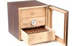 Humidor adorini Chianti M Deluxe Gavetas em nogueira com frente em madeira