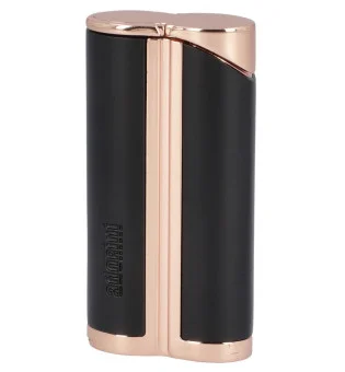 adorini Single Jet Curve Lighter Black / Rose Gold incl. Soco de Cigarro
