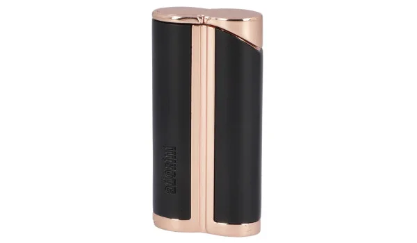 adorini Single Jet Curve Lighter Black / Rose Gold incl. Soco de Cigarro