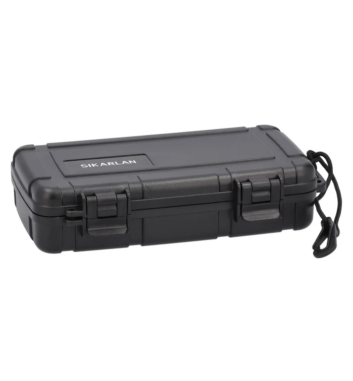 Humidor de viagem para 5 charutos com esponja umidificadora