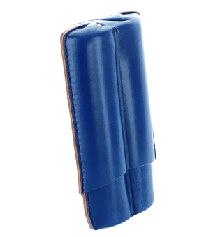 Estojo para charutos Lubinski Couro 2 Robusto azul