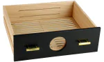 Gaveta para adorini Humidor Chianti médio preto com orifício para higrómetro foto 6