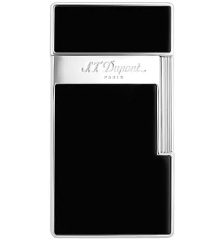 Isqueiro S.T. Dupont Biggy Preto Lacado Cromado 025001