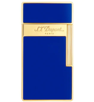 Isqueiro S.T. Dupont Biggy Azul Laca Dourado 025005