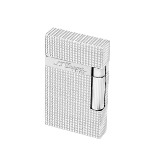 Isqueiro S.T. Dupont Linha 2 16184, modelo diamante, folheado a prata foto 101