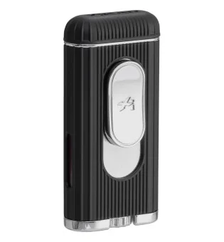 Isqueiro Xikar Hedron Jet Black Silver