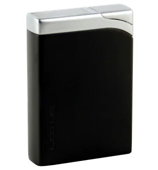 Isqueiro Lotus Jet 1500 preto fosco e cromado