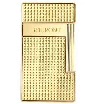 Isqueiro S.T. Dupont Slimmy Cabeça de Diamante Dourado 028119