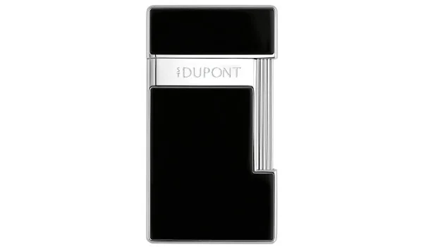 Isqueiro S.T. Dupont Slimmy Preto Lacado Cromado 028221