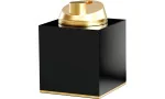 Isqueiro de mesa adorini alto brilho preto dourado