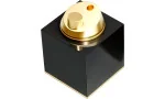 Isqueiro de mesa adorini alto brilho preto dourado