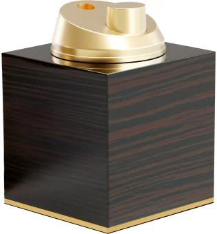 Isqueiro de mesa adorini alto brilho ébano dourado