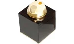 Isqueiro de mesa adorini alto brilho ébano dourado