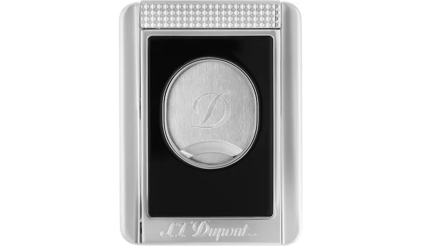 Cortador de lâmina dupla S.T. Dupont com suporte para charutos preto e cromado