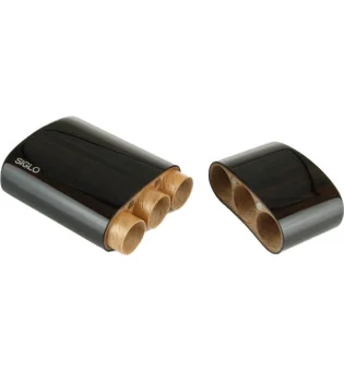 Estojo Siglo em ébano para 3 charutos Robusto