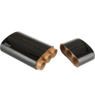 Estojo Siglo em ébano para 3 charutos Corona