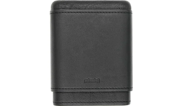 Estojo Adorini para 3-5 charutos, em couro legítimo, preto