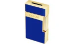 Isqueiro Biggy S.T. Dupont Azul Lacado Dourado 025225