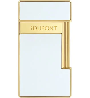 Isqueiro S.T. Dupont Slimmy Branco Lacado Dourado 028004