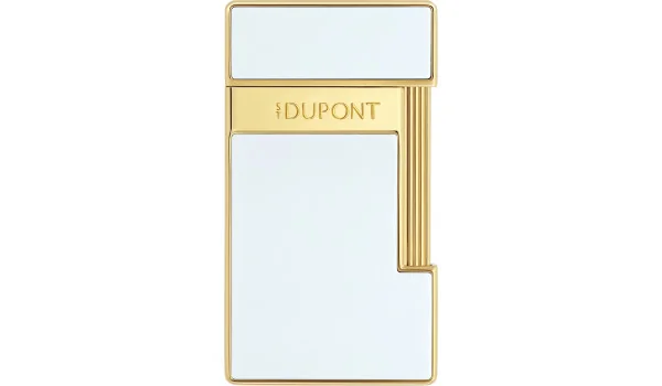 Isqueiro S.T. Dupont Slimmy Branco Lacado Dourado 028004