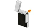 Bico de metal de chama dupla S.T. Dupont prata para Ligne 2 e Gatsby