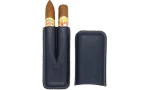Estojo de couro Jemar Double Cigar Edge Beruga Blue 464/2