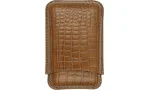 Estojo triplo de couro Jemar para charutos Coco Camel 464/3