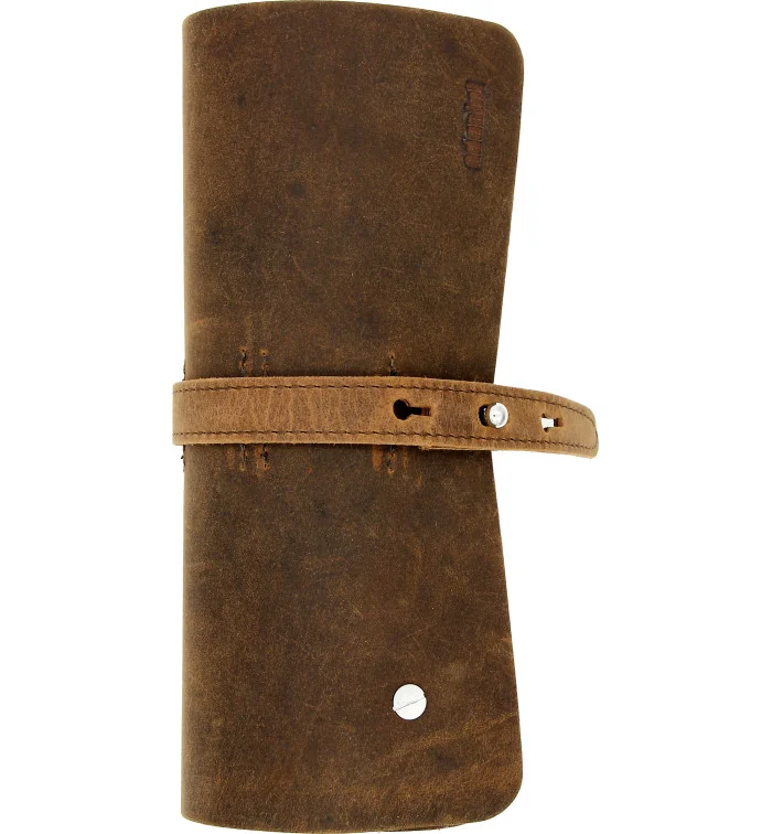 Rolo para charuto em couro legítimo marrom Adorini foto 2