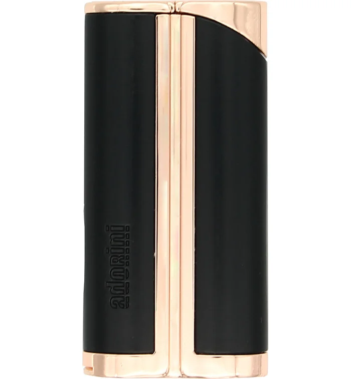 adorini Single Jet Curve Lighter Black / Rose Gold incl. Soco de Cigarro foto 4