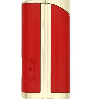 adorini Single Jet Curve Lighter Red / Satin Gold incl. Cigarro Punch