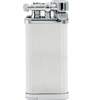 Isqueiro de cachimbo IM Corona Old Boy cromado com listras