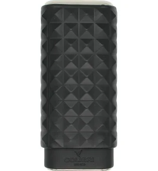 Estojo para charutos Colibri Quasar preto e cromado