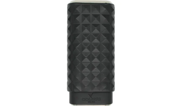 Estojo para charutos Colibri Quasar preto e cromado