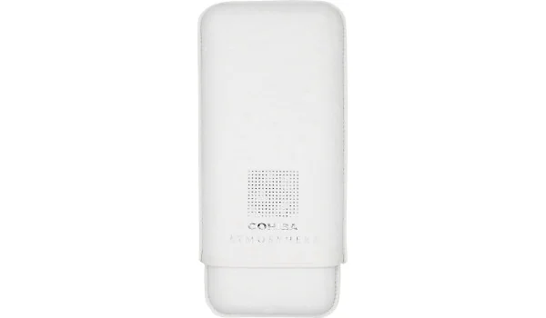 Estojo para charutos Cohiba Atmosphere em couro branco e prata