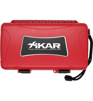 Umidificador de viagem Xikar vermelho para 10 charutos