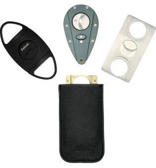 Item de upgrade: estojo de couro preto adorini para cortadores