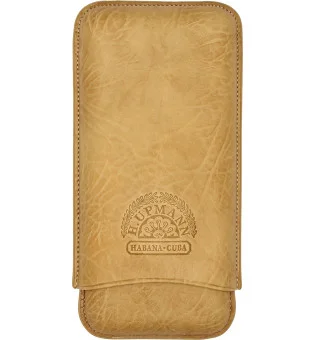 H.Upmann Cigar Case marrom para 3 charutos