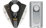 Conjunto de cortador de charutos e isqueiro Xikar Cohiba Behike
