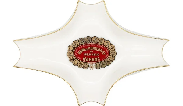 Cinzeiro Hoyo de Monterrey branco pequeno