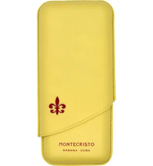 Estojo para charutos Montecristo amarelo para 3 charutos