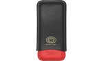 Estojo de couro Partagas Series preto e vermelho com logotipo dourado
