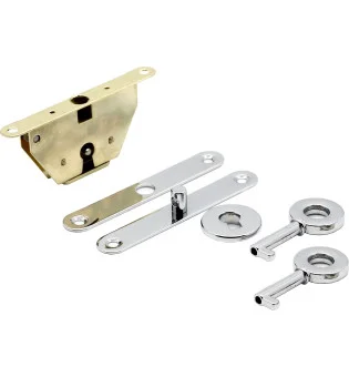 Conjunto de trava de pino e parafuso Humidor Prata