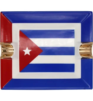 Cinzeiro de cerâmica para charutos Bandeira de Cuba