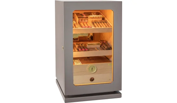 adorini Humidor Lumina Grande Deluxe cinza-claro