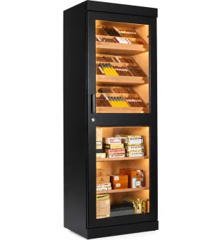 Umidor eletrônico Roma Adorini, tipo gabinete, em mogno