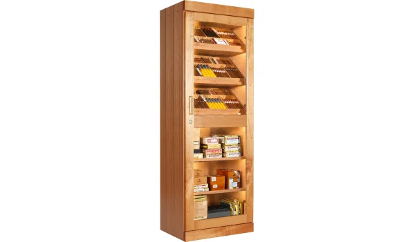 Umidor tipo gabinete Roma Adorini, com umidificador eletrônico, cedro foto 5